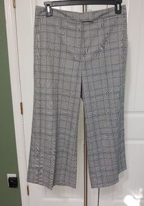 Halogen Women's Sz 12 Plaid Wide Leg Crop Pants